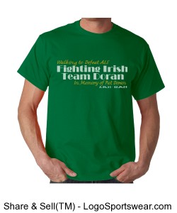 Official Fighting Irish - Team Doran, Walk to Defeat ALS Team Shirt Design Zoom